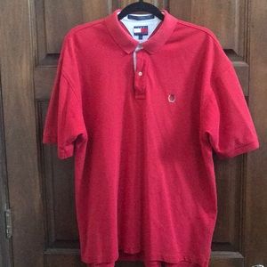 Tommy Hilfiger Men’s Red Polo Shirt 100% Cotton L